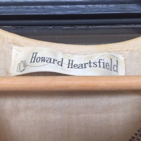 Vtg Howard Hearstfield Luxury Light Pink Silver Hand Beaded Sequin Silk Dress M - Picture 8 of 17